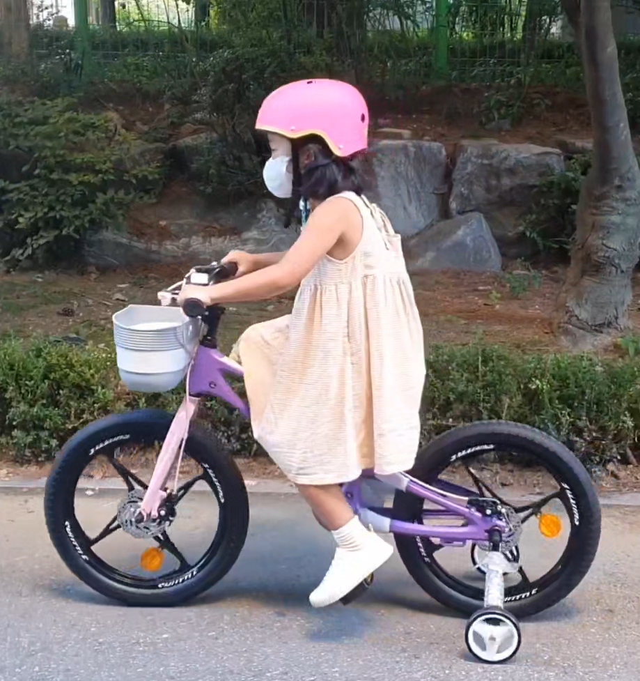 Riding a bike as a very young child