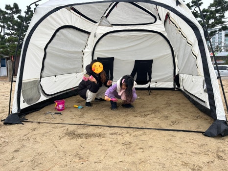 Beach camping